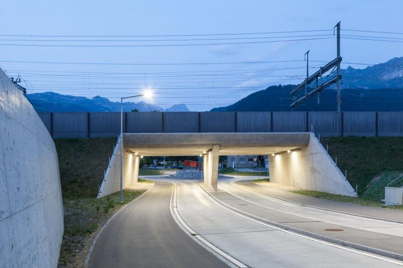 Underpass, Gotthard-Ceneri Base tunnel, Altdorf, Switzerland