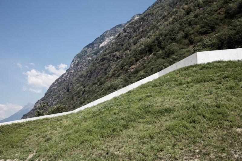 Flood control basin, Gotthard-Ceneri Base tunnel, Giustizia, Switzerland