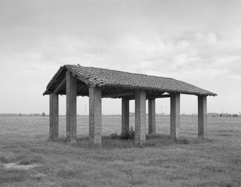 Minimalistic architecture, Po Valley, reference to the theoretical work of Aldo Rossi
