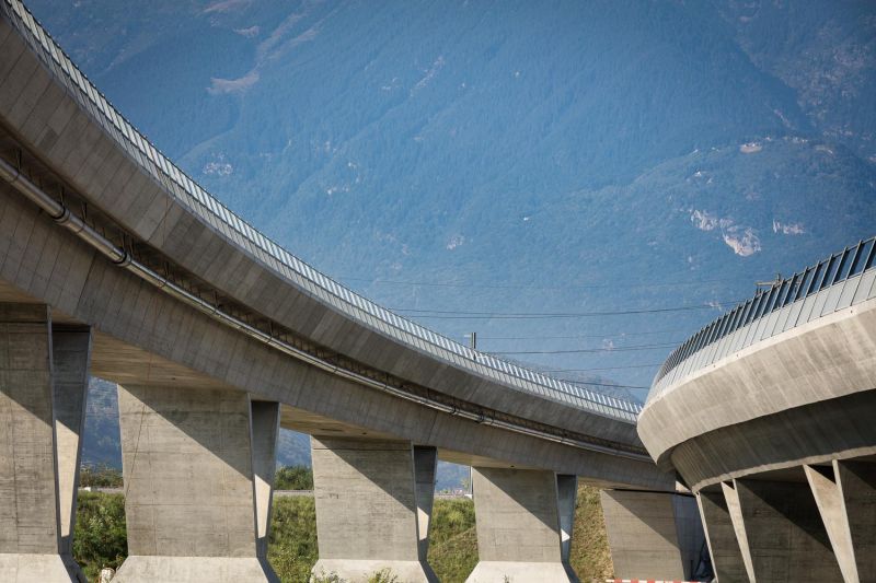 Viaduct, Gotthard-Ceneri Base tunnel, Camorino, Switzerland