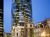 Swiss Re building, 30 St. Mary Axe building, Architect Lord Norman Foster, London, England